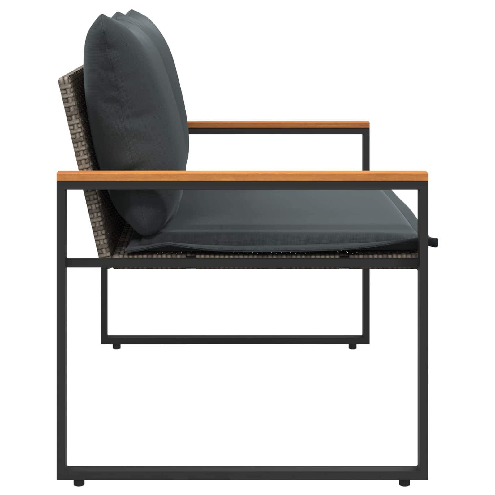 panchina Grigio e Grigio Scuro 115 x 65 x 72 cm Rattan | homemem39