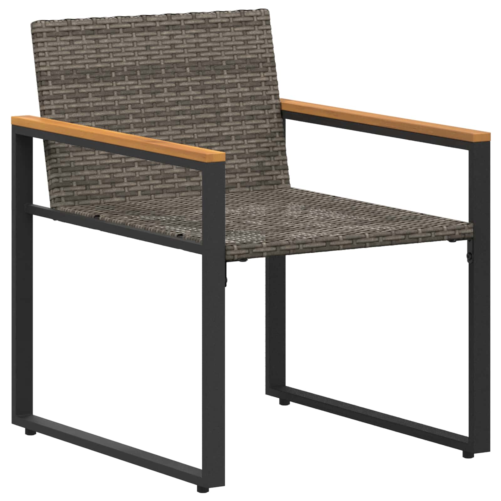 Set di Mobili con cuscino 3 pcs Grigio e Grigio Scuro Rattan | homemem39