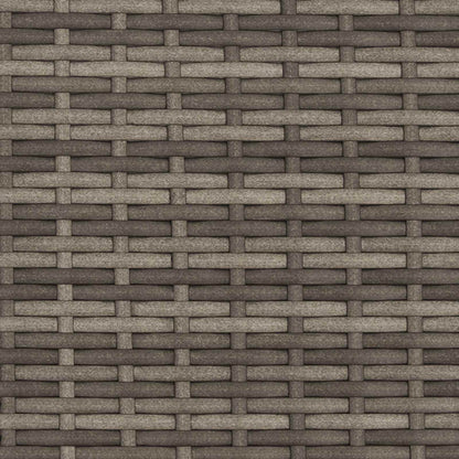 Set di Mobili con cuscino 3 pcs Grigio e Blu Navy Rattan