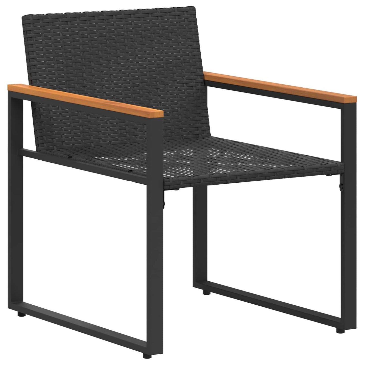 Set di Mobili con cuscino 3 pcs Nero e Turchese Rattan