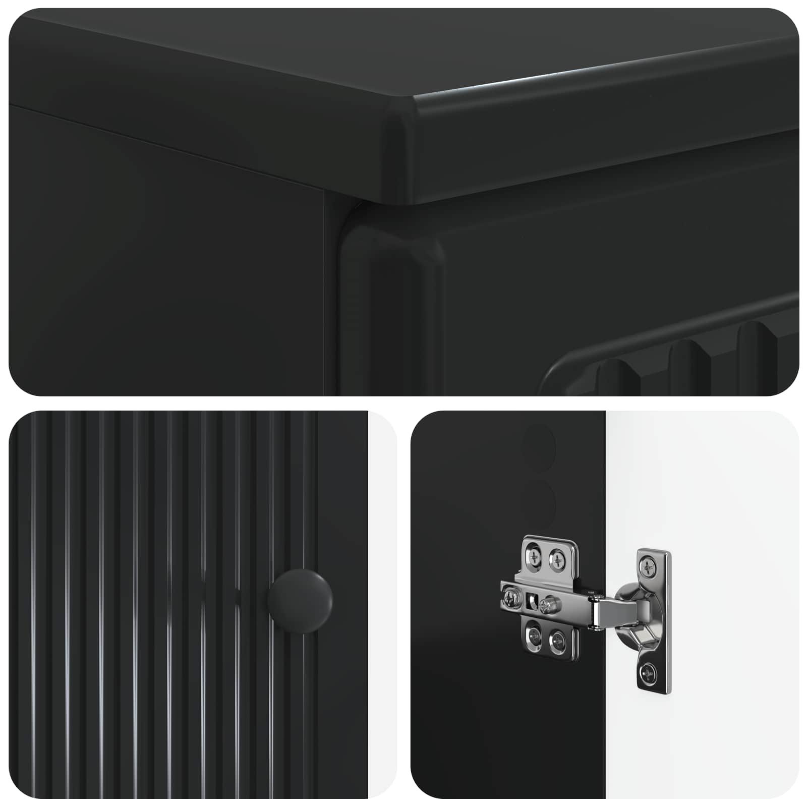 Armadio per Lavabo da Bagno EDE Nero 59,5 x 31,5 x 59 cm | homemem39