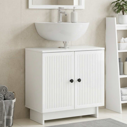 Armadio per Lavabo da Bagno EDE Bianco Lucido