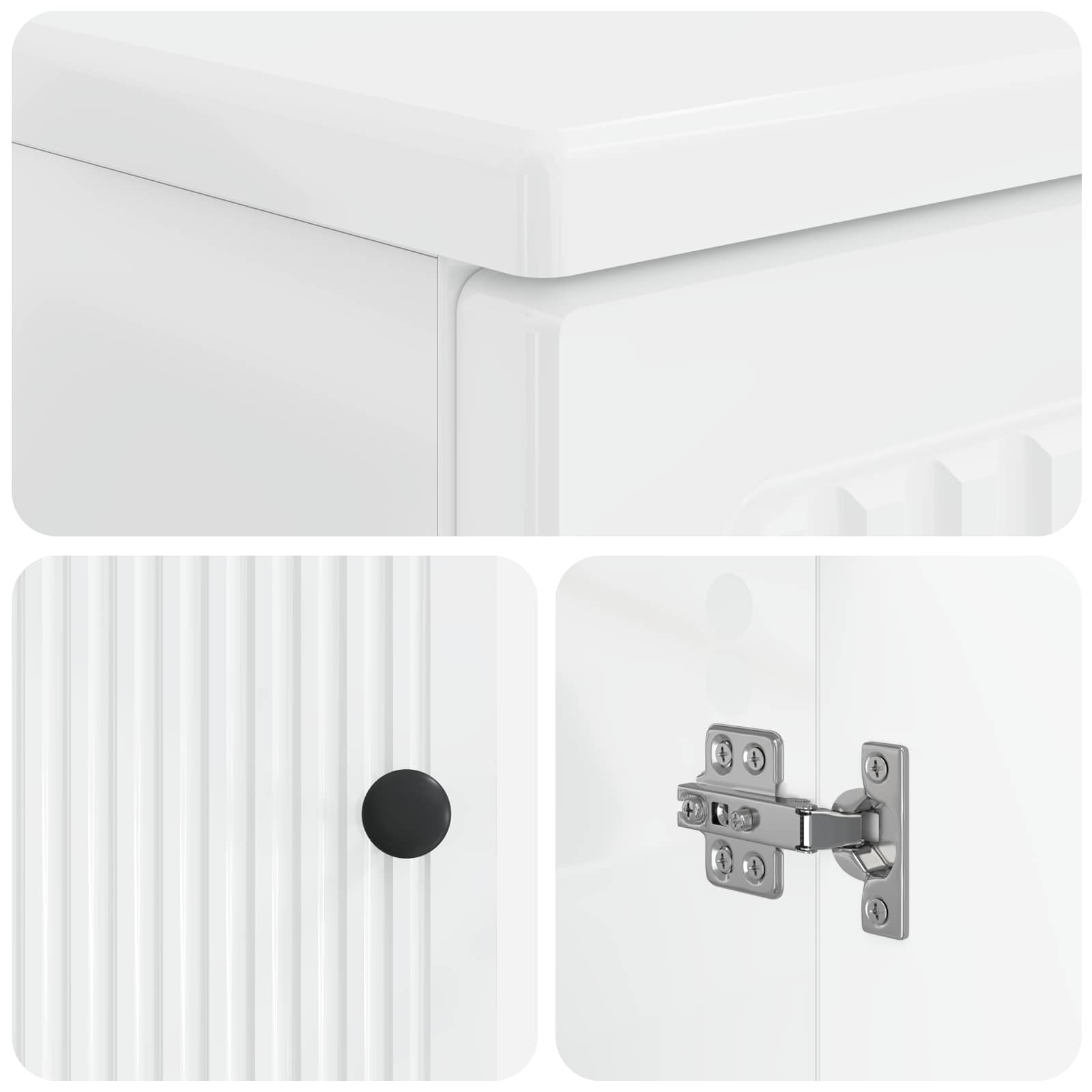 Armadio per Lavabo da Bagno EDE Bianco Lucido | homemem39