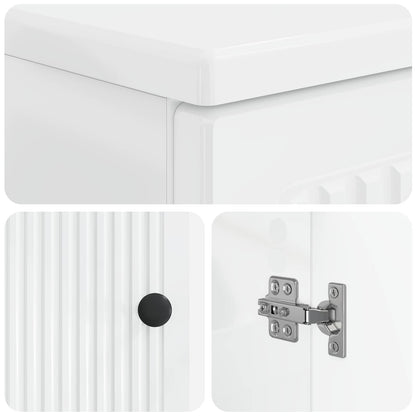 Armadio per Lavabo da Bagno EDE Bianco Lucido | homemem39