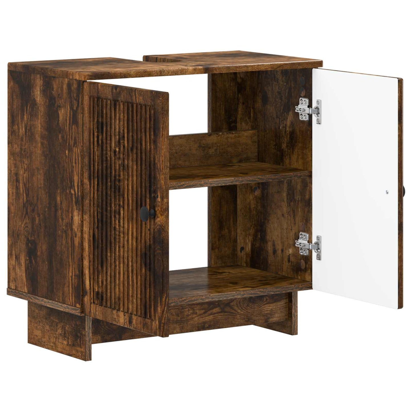 Armadio per Lavabo da Bagno EDE Rovere Fumo 59,5 x 31,5 x 59 cm
