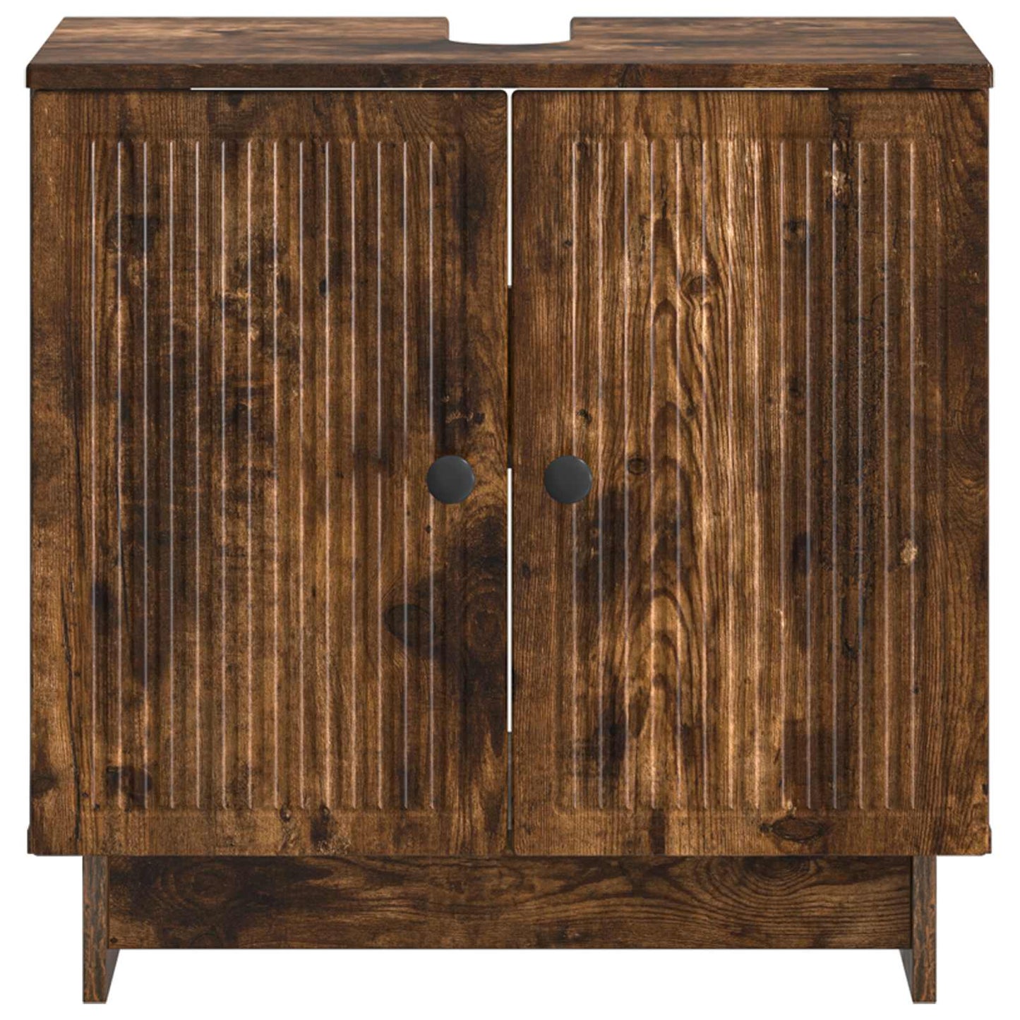 Armadio per Lavabo da Bagno EDE Rovere Fumo 59,5 x 31,5 x 59 cm