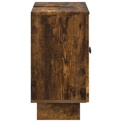 Armadio per Lavabo da Bagno EDE Rovere Fumo 59,5 x 31,5 x 59 cm