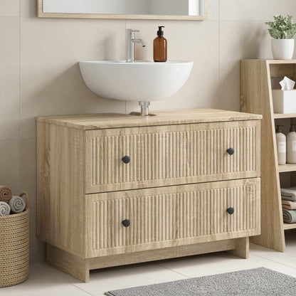 Armadio per Lavabo da Bagno EDE Rovere Sonoma 82 x 41 x 59 cm