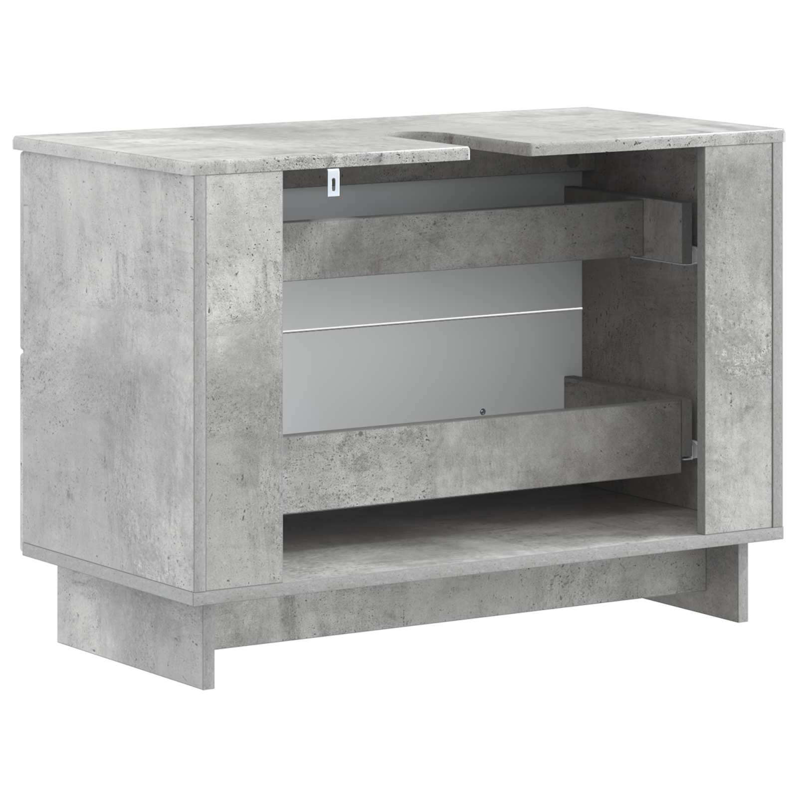 Armadio per Lavabo da Bagno EDE Grigio Cemento 82 x 41 x 59 cm | homemem39
