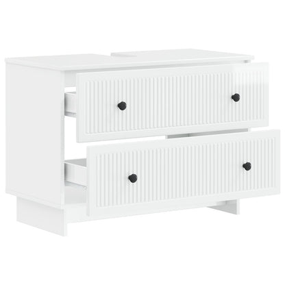 Armadio per Lavabo da Bagno EDE Bianco Lucido 82 x 41 x 59 cm | homemem39