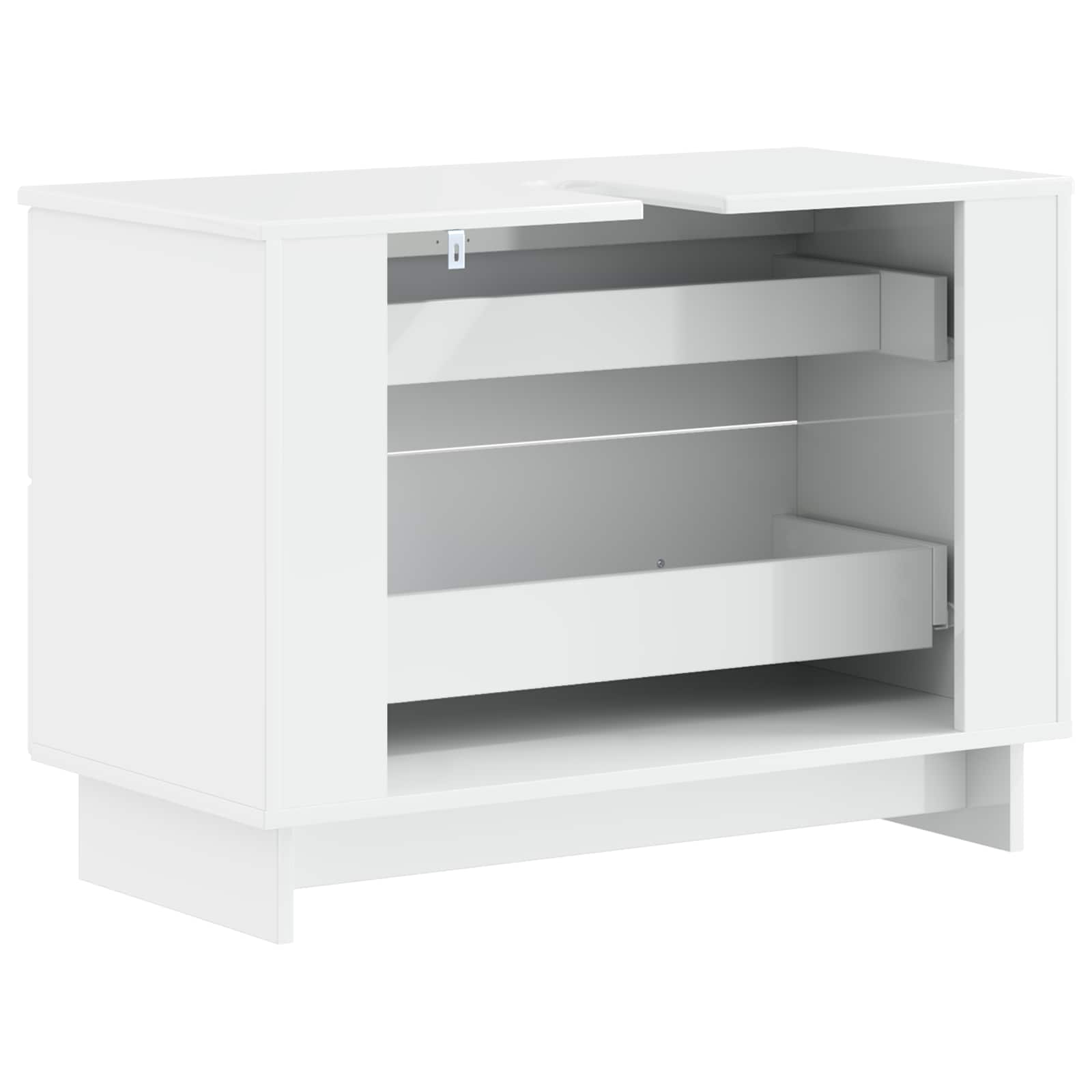 Armadio per Lavabo da Bagno EDE Bianco Lucido 82 x 41 x 59 cm | homemem39