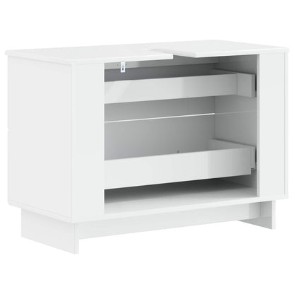 Armadio per Lavabo da Bagno EDE Bianco Lucido 82 x 41 x 59 cm | homemem39