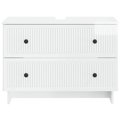 Armadio per Lavabo da Bagno EDE Bianco Lucido 82 x 41 x 59 cm