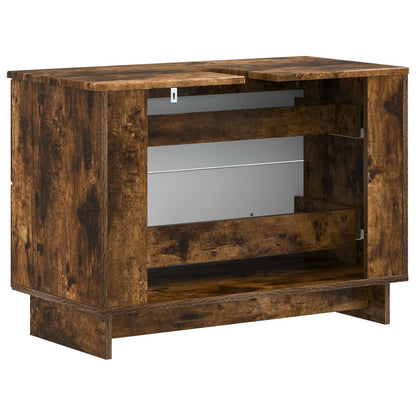 Armadio per Lavabo da Bagno EDE Rovere Fumo 82 x 41 x 59 cm | homemem39