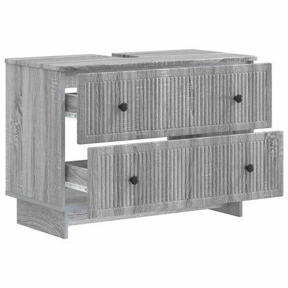 Armadio per Lavabo da Bagno EDE Sonoma grigio 82 x 41 x 59 cm | homemem39