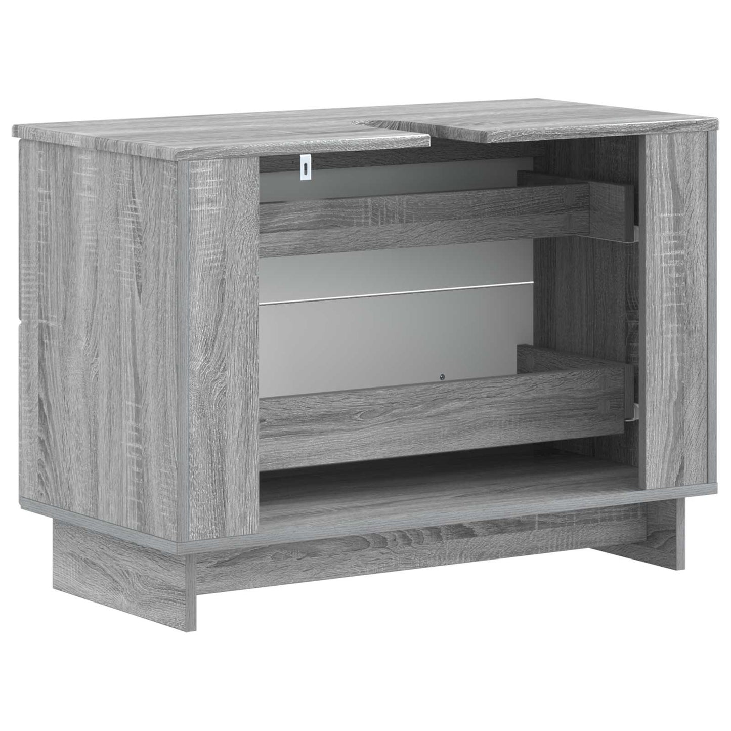 Armadio per Lavabo da Bagno EDE Sonoma grigio 82 x 41 x 59 cm | homemem39