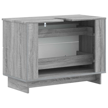 Armadio per Lavabo da Bagno EDE Sonoma grigio 82 x 41 x 59 cm | homemem39