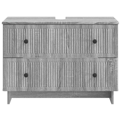 Armadio per Lavabo da Bagno EDE Sonoma grigio 82 x 41 x 59 cm