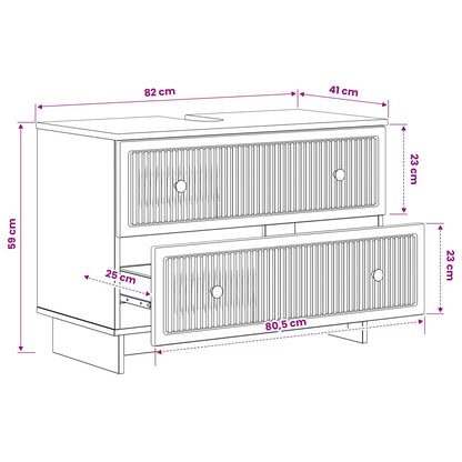 Armadio per Lavabo da Bagno EDE Legno antico 82 x 41 x 59 cm | homemem39
