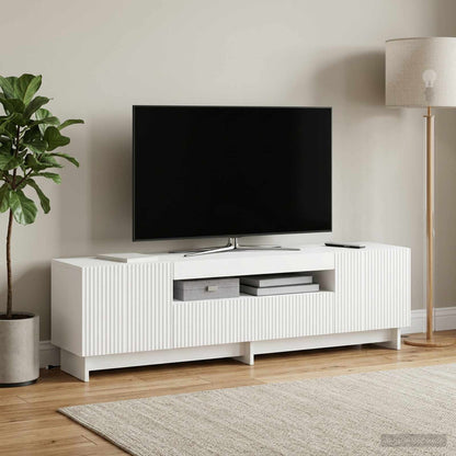 Mobile TV LED EDE 153 x 35 x 43 cm Bianco Legno ingegnerizzato