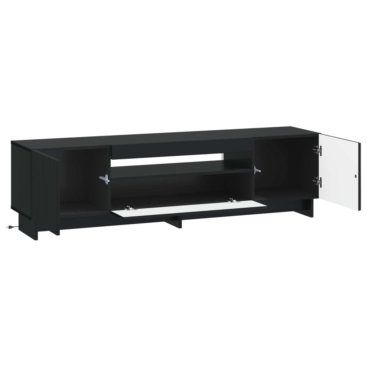Mobile TV LED EDE 153 x 35 x 43 cm Nero Legno ingegnerizzato