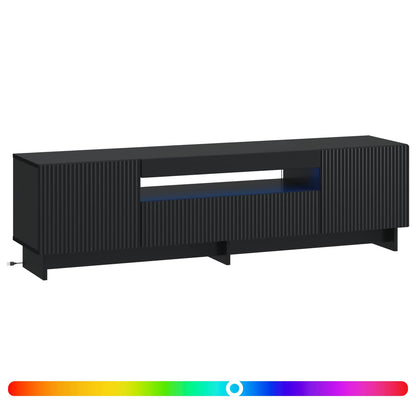 Mobile TV LED EDE 153 x 35 x 43 cm Nero Legno ingegnerizzato