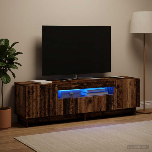 Mobile TV LED EDE 153 x 35 x 43 cm Legno antico