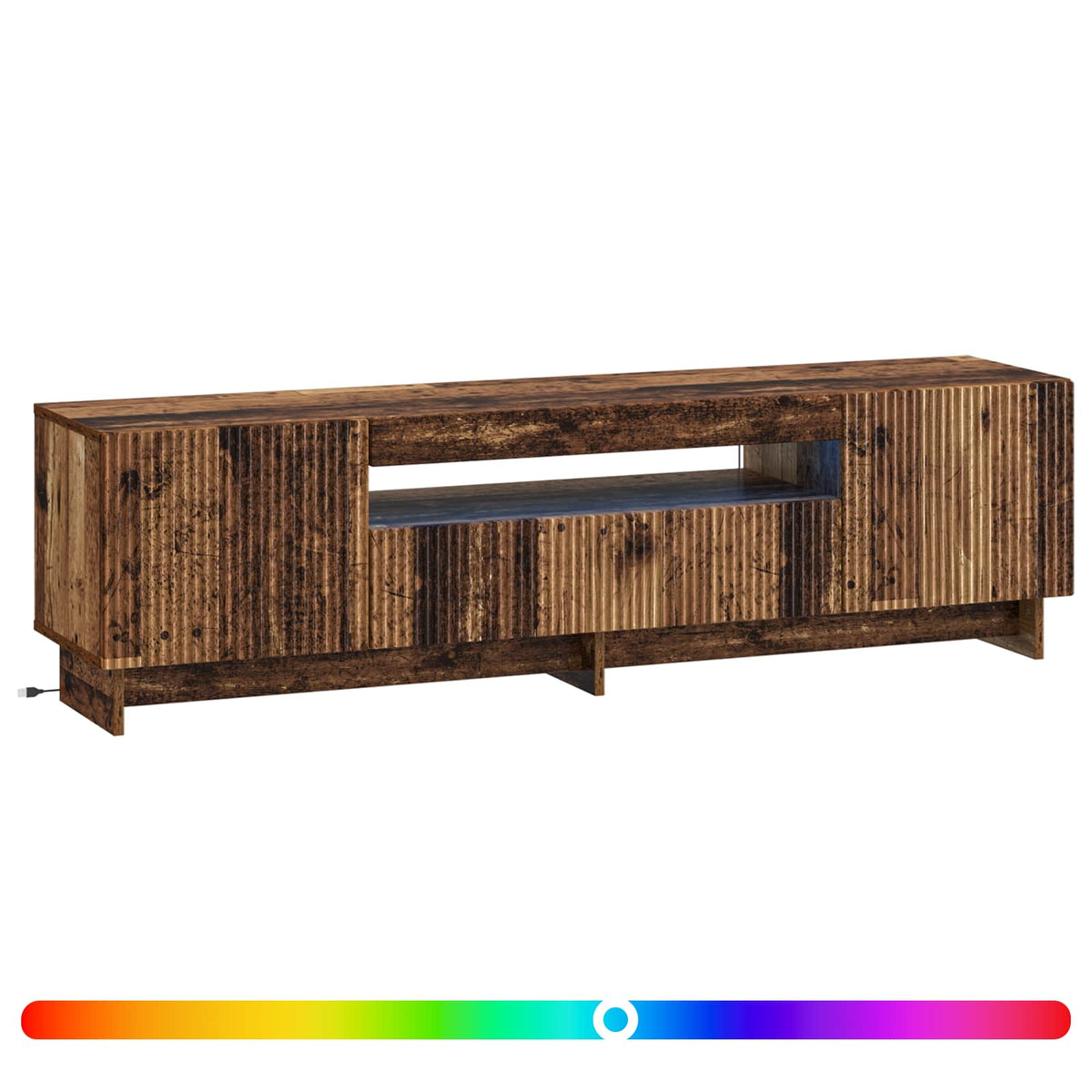 Mobile TV LED EDE 153 x 35 x 43 cm Legno antico
