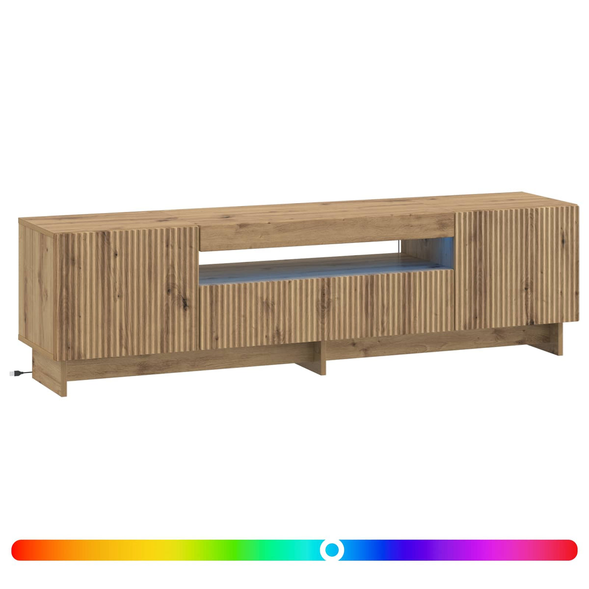 Mobile TV LED EDE 153 x 35 x 43 cm Rovere Artigianale