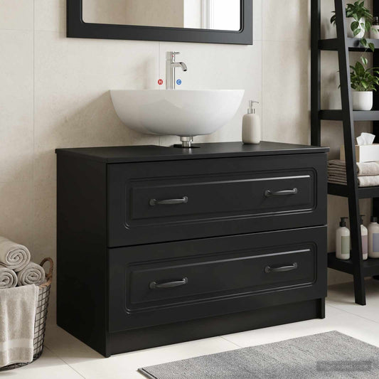 Armadio per Lavabo da Bagno UTRECHT Nero 82 x 41 x 56 cm