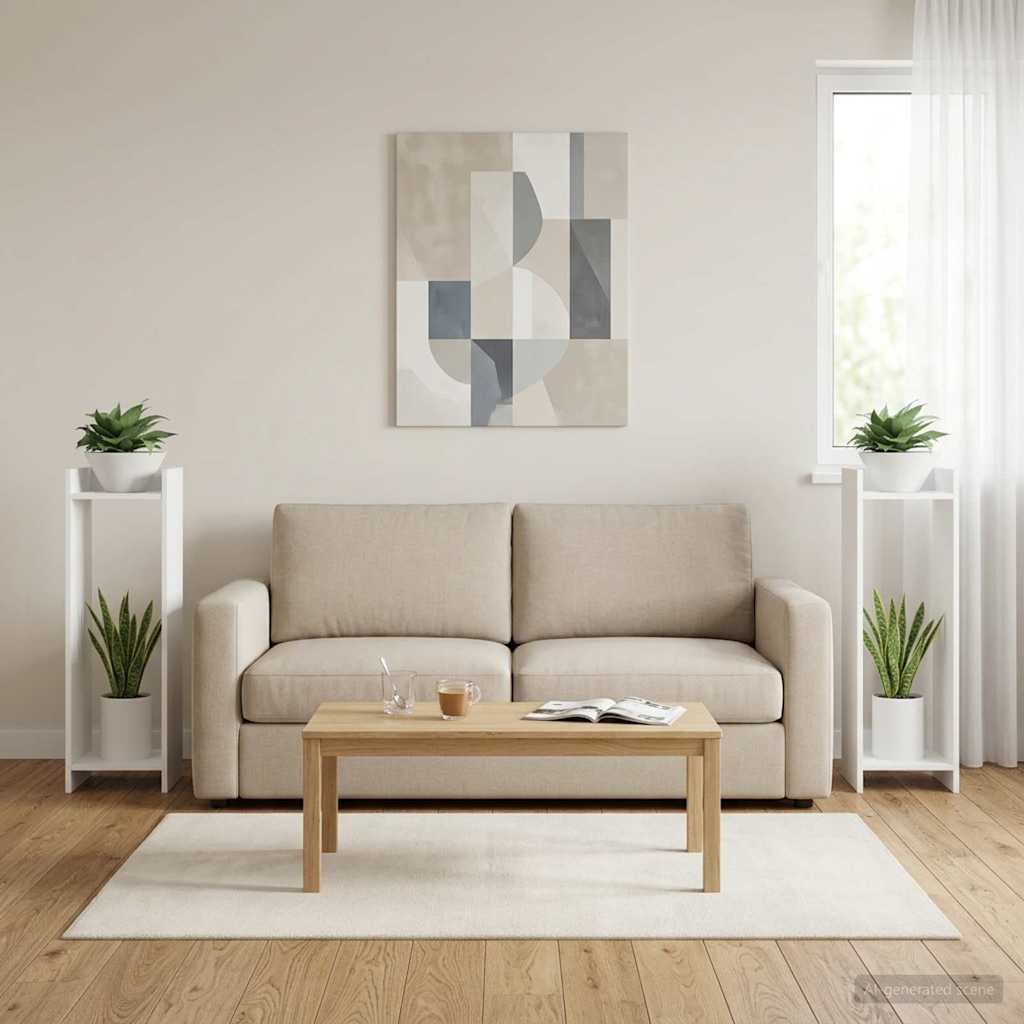 Supporto per piante 2 pcs Bianco 30 x 30 x 100 cm | homemem39