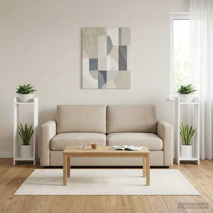 Supporto per piante 2 pcs Bianco 30 x 30 x 100 cm | homemem39