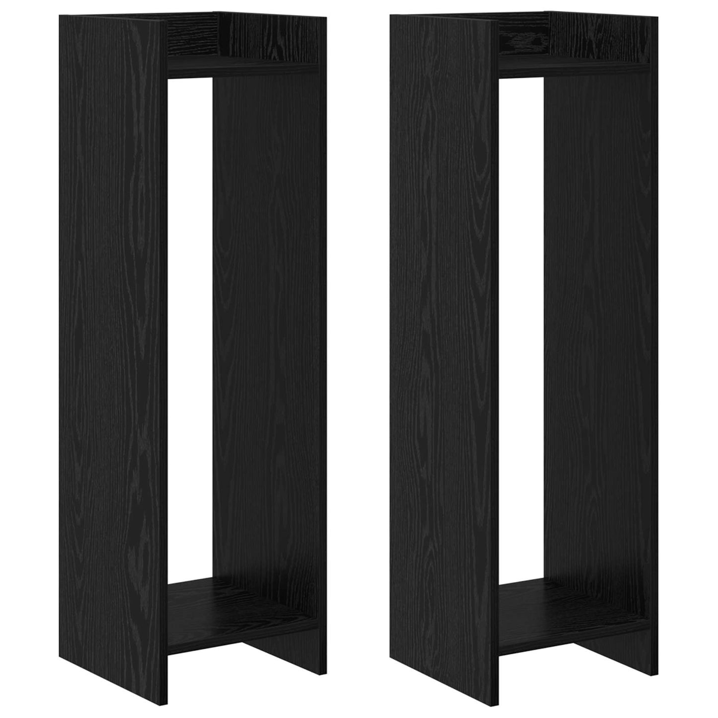 Supporto per piante 2 pcs Rovere Nero 30 x 30 x 100 cm | homemem39