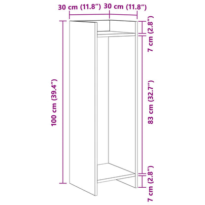 Supporto per piante Rovere Sonoma 30 x 30 x 100 cm | homemem39