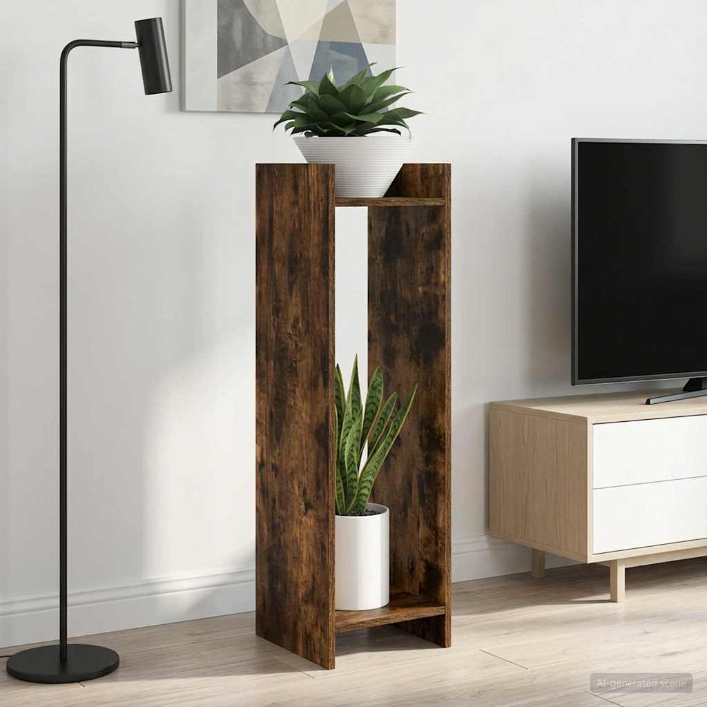 Supporto per piante 2 pcs Quercia Affumicata 30 x 30 x 100 cm | homemem39