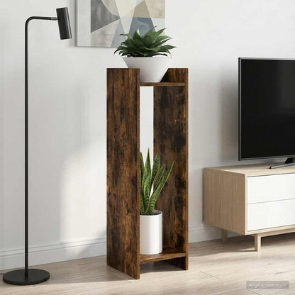 Supporto per piante 2 pcs Quercia Affumicata 30 x 30 x 100 cm | homemem39
