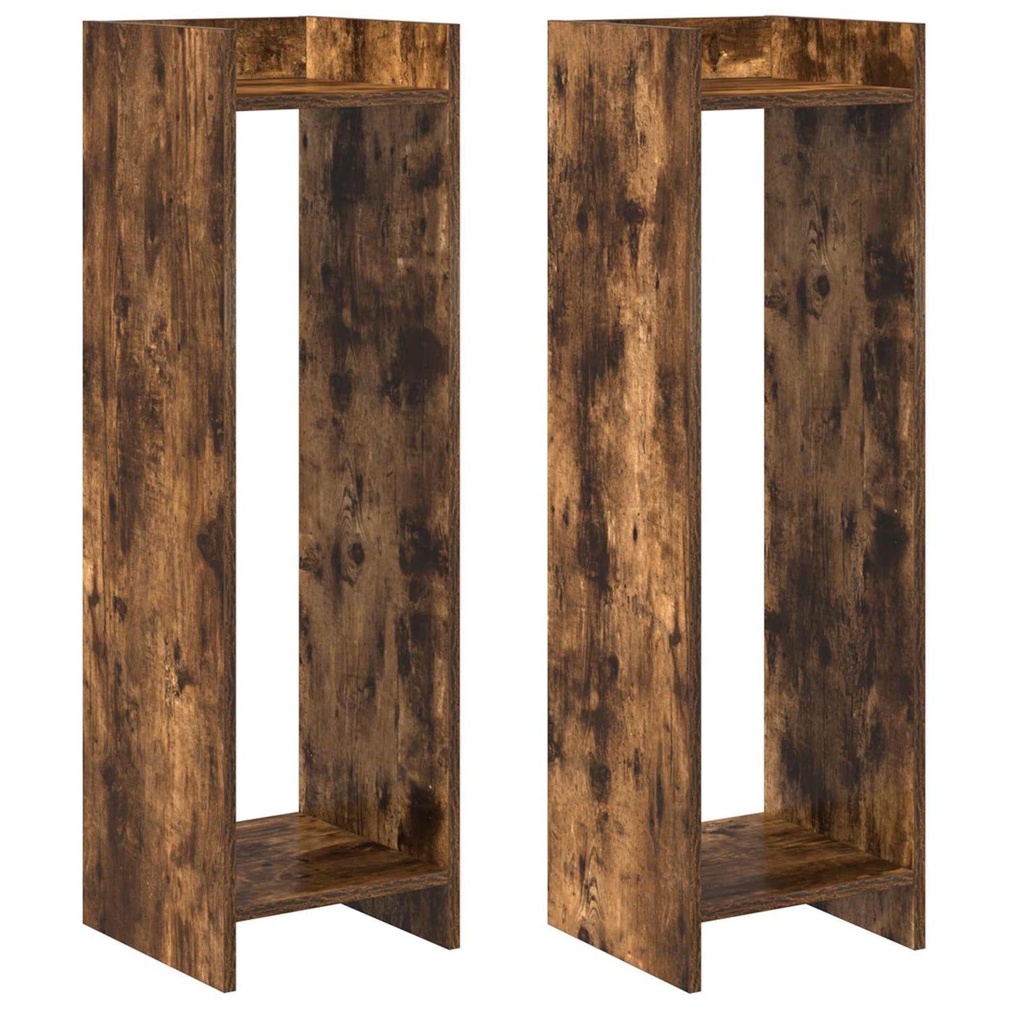 Supporto per piante 2 pcs Quercia Affumicata 30 x 30 x 100 cm | homemem39