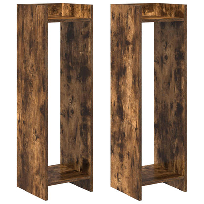 Supporto per piante 2 pcs Quercia Affumicata 30 x 30 x 100 cm | homemem39