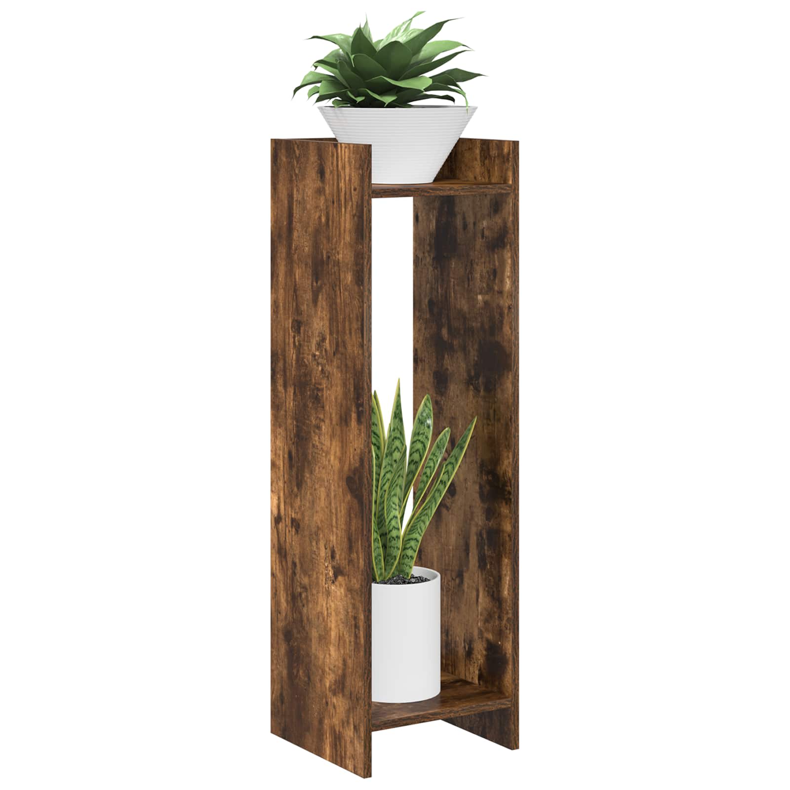 Supporto per piante 2 pcs Quercia Affumicata 30 x 30 x 100 cm | homemem39
