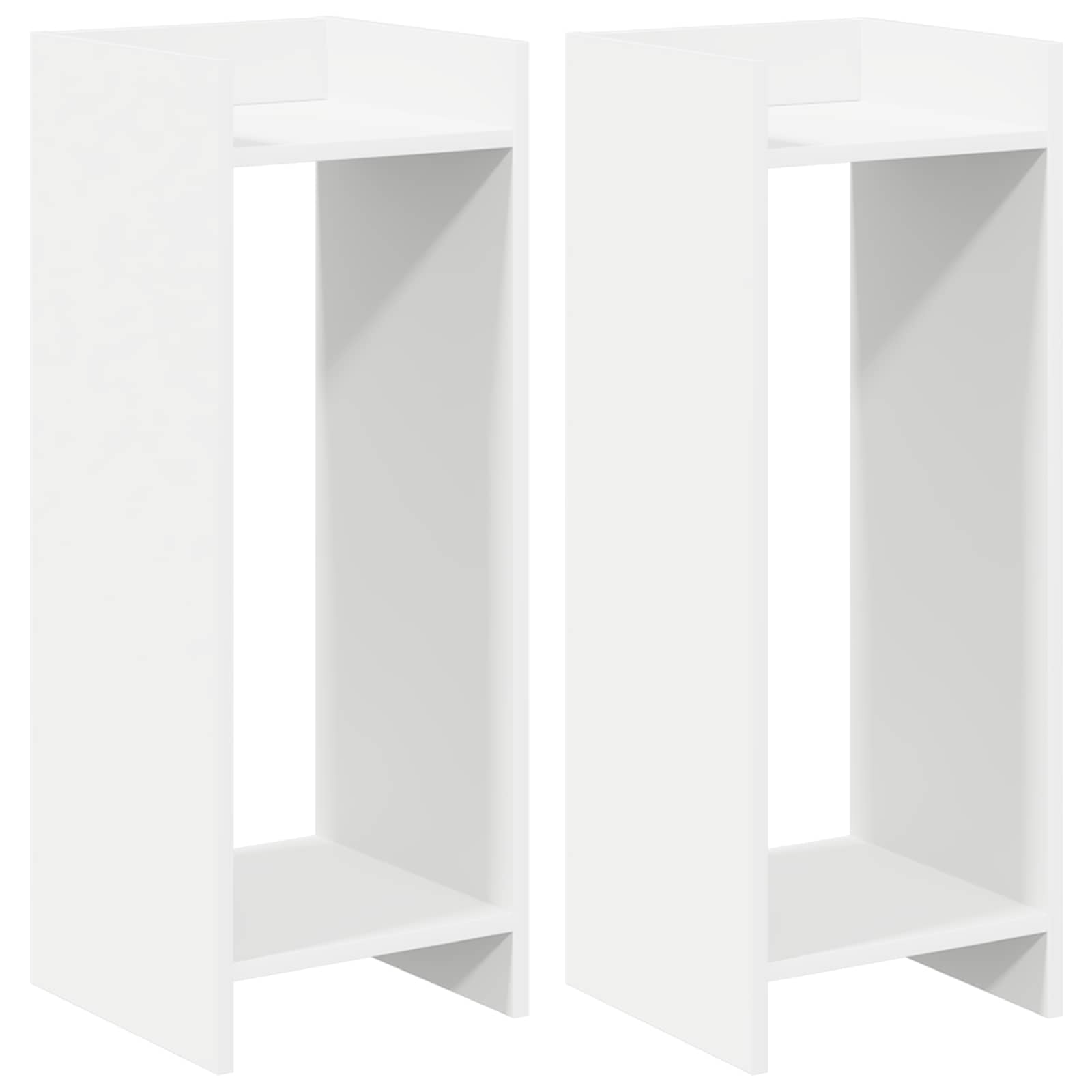Supporto per piante 2 pcs Bianco 30 x 30 x 80 cm | homemem39