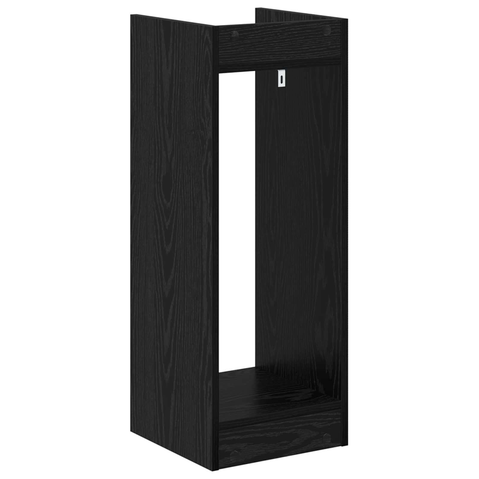 Supporto per piante con lo scaffale Rovere Nero 30 x 30 x 80 cm | homemem39