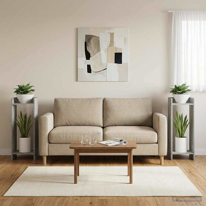 Supporto per piante 2 pcs Grigio Cemento 30 x 30 x 80 cm | homemem39
