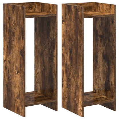 Supporto per piante 2 pcs Quercia Affumicata 30 x 30 x 80 cm | homemem39