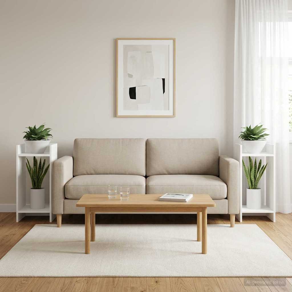 Supporto per piante 2 pcs Bianco 30 x 30 x 60 cm | homemem39
