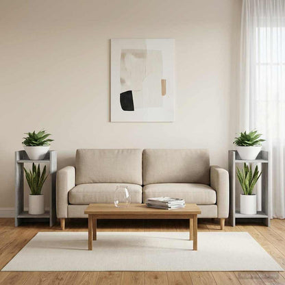 Supporto per piante 2 pcs Grigio Cemento 30 x 30 x 60 cm | homemem39