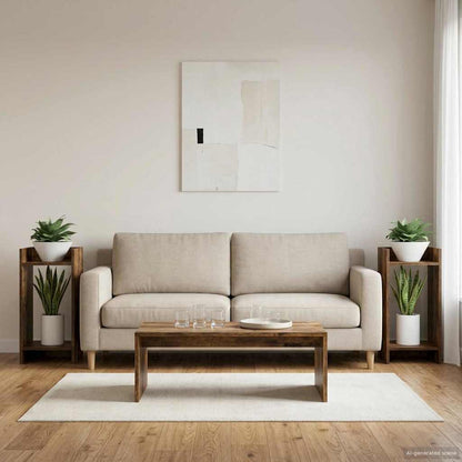 Supporto per piante 2 pcs Quercia Affumicata 30 x 30 x 60 cm | homemem39