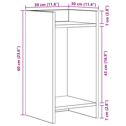 Supporto per piante Sonoma grigio 30 x 30 x 60 cm | homemem39