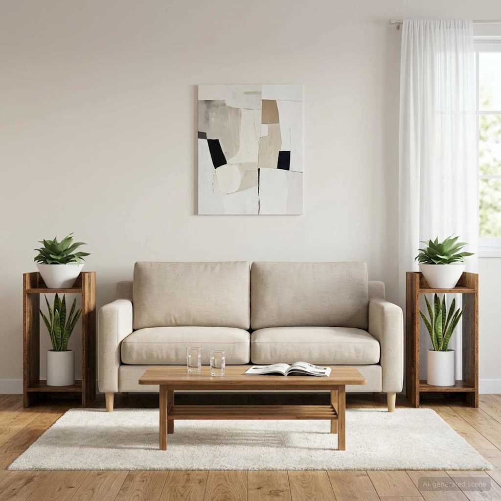 Supporto per piante 2 pcs Legno vecchio 30 x 30 x 60 cm | homemem39