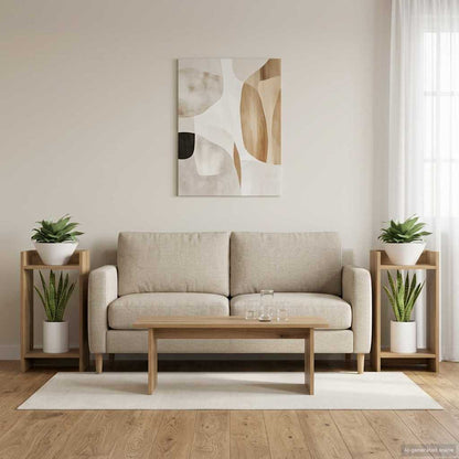 Supporto per piante 2 pcs Rovere Artigianale 30 x 30 x 60 cm | homemem39