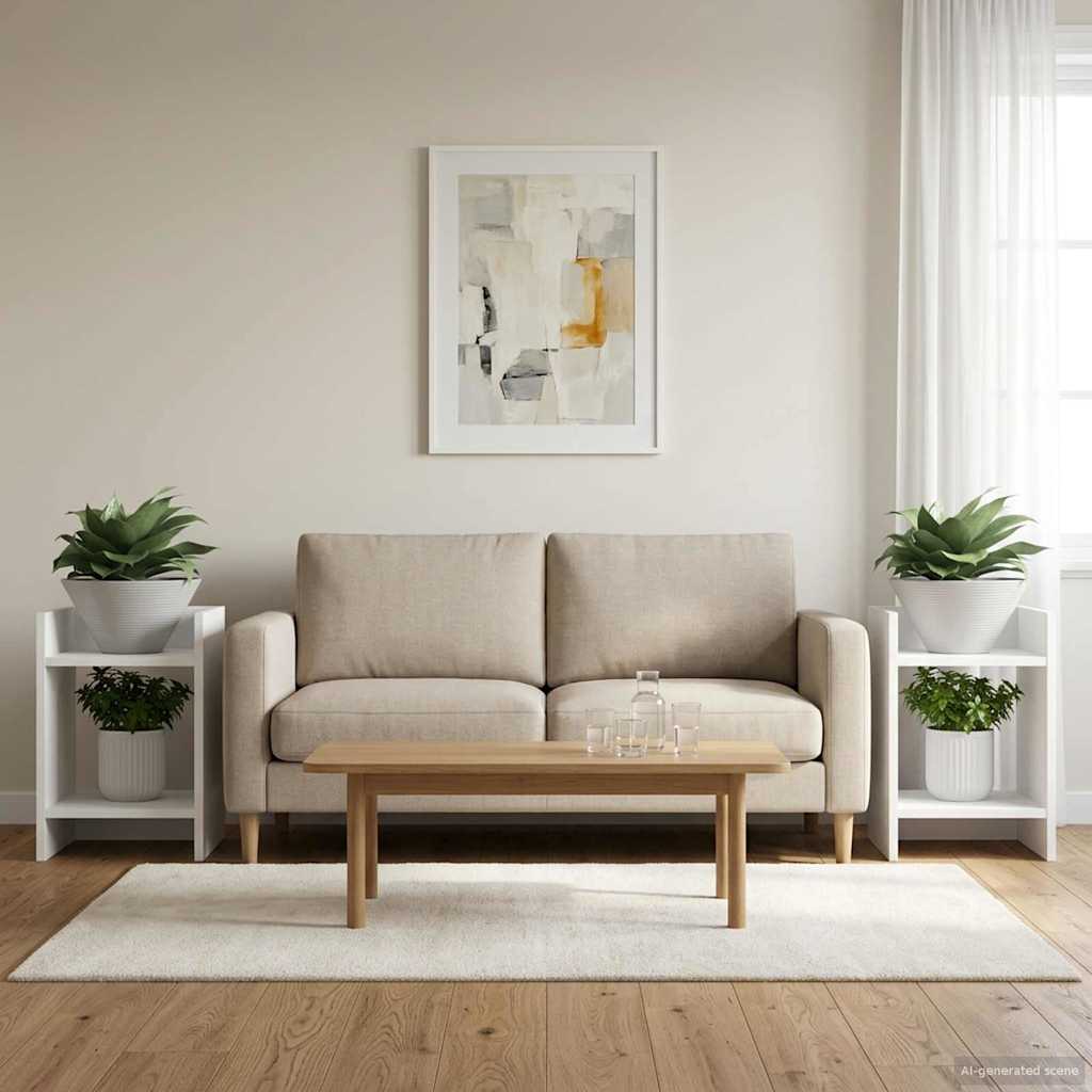 Supporto per piante 2 pcs Bianco 30 x 30 x 40 cm | homemem39